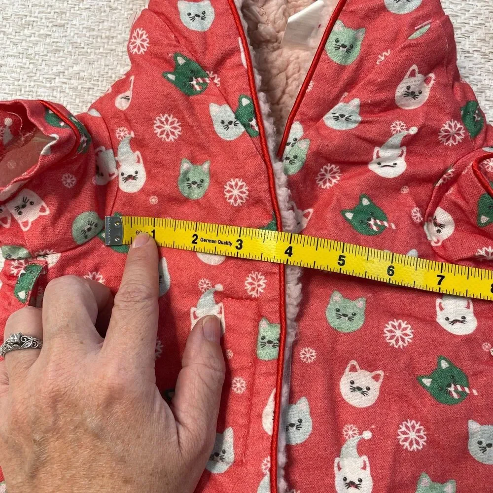 Cat S Christmas Holiday Sherpa Lined Robe Sweater